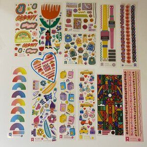 Pipsticks Stickers Set Dogs Presents Borders Rainbows & More